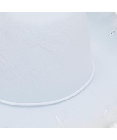 Zodaca White Cowboy Hat with Feathers - Western Felt Cowgirl Hat for Halloween Costume and Parties - Buy Online on GoSupps.com