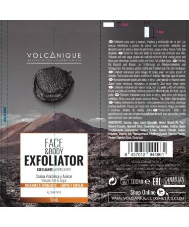 Mussa Cosmetics Volcanique Face and Body Scrub with Volcanic Ash and Sugar 100 ml - Buy Online on GoSupps.com