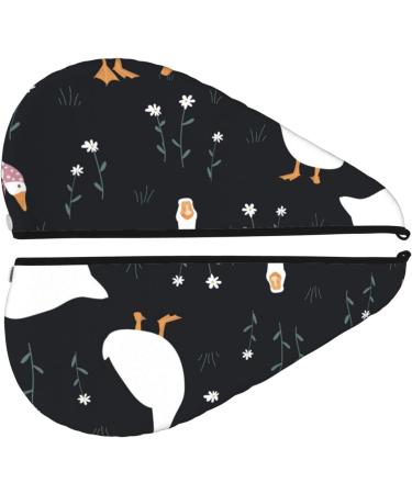 Microfiber Hair Drying Cap - Fast Drying Soft & Absorbent Towel Wrap for Curly Long & Thick Hair | Fashionable Goose Hair Towel with Button - Buy Online on GoSupps.com