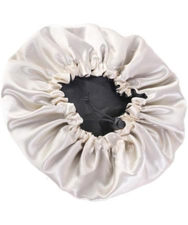 Lurrose Yellow Satin Bonnet for Kids | Double Layer Soft Elastic Sleeping Hat for Toddlers & Babies | Comfortable Sleepwear - Buy Online on GoSupps.com