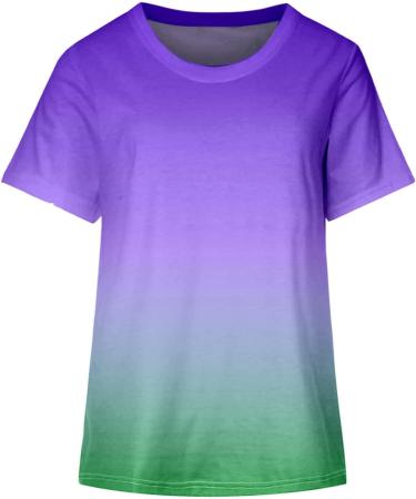 Shop Stylish Women's Round Neck Summer T-Shirts - Casual Printed Tops & Sport Tees in Pink & Purple - Buy Online on GoSupps.com