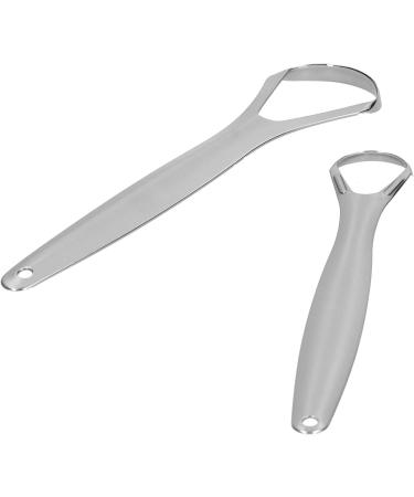 3PC Stainless Steel Tongue Scraper Set | Ergonomic Handle Tongue Cleaner for Better Oral Care & Improved Taste - Buy Online on GoSupps.com