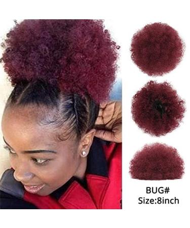 High Puff Afro Curly Wig Ponytail - 8 Inch Short Kinky Synthetic Clip-In Bun for Effortless Style - Buy Online on GoSupps.com