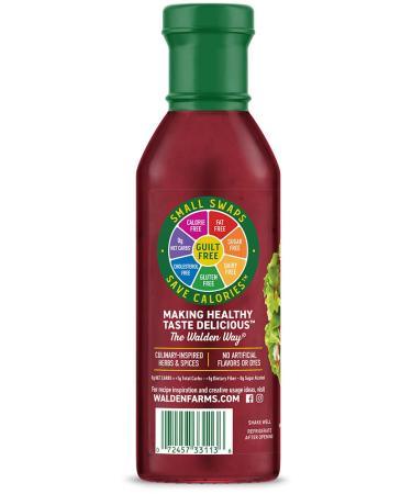 Walden Farms Raspberry Vinaigrette Dressing 12 oz. Bottle - Non-GMO, Sugar-Free, Keto & Kosher - Natural Sweet Tangy Flavor - 2 Pack - Buy Online on GoSupps.com