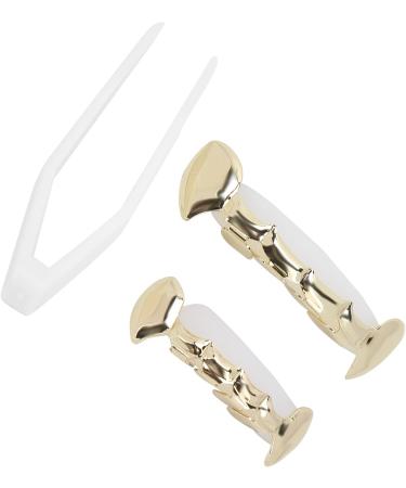Verdant Touch Hip Hop Teeth Decoration - Reusable Copper False Teeth Set for Halloween & Festivals - Buy Online on GoSupps.com
