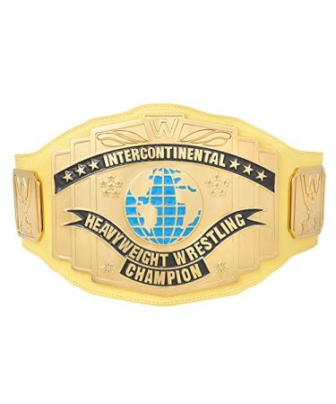 WWE Authentic Wear Yellow Intercontinental Championship Replica Title Belt