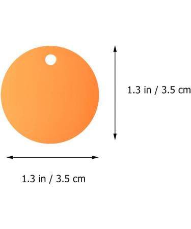 Milists 25-Piece Aluminum Alloy Blank Tags for Pets | Round Dog ID Tags with Hole | DIY Dog Accessories (Orange 5cm/1.4in) - Buy Online on GoSupps.com