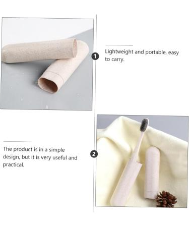 Minkissy 4-Piece Portable Toothbrush Set - Colorful Toothbrushes & Case for Travel | Eco-Friendly PP Material | Perfect for Couples & On-the-Go - Buy Online on GoSupps.com