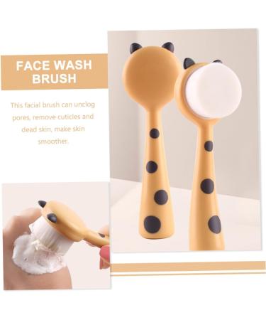 SOLUSTRE Manual Face Brush Household Facial Brush Face Exfoliator Face Washer Face Wash Brush Rose Gold Ribbon Facial Cleaning Brush Manual Facial Brush Miss Handheld Scrub Nylon - Buy Online on GoSupps.com