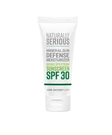 Naturally Serious | Mineral Sun Defense Moisturizer Broad Spectrum Sunscreen SPF 30 Mineral Sunscreen SPF 30 Sunscreen Moisturizer For Face Vegan Skincare Cruelty-Free Skincare