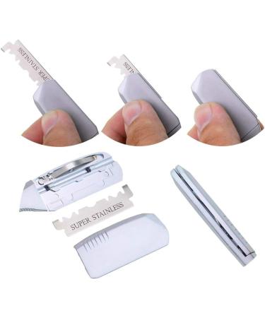 Spring Inside 74 Blades DE Razors Straight Razor Stick for Men Women Barber Shaving Blades Spring Beard Face Underarm Body (Black) - Buy Online on GoSupps.com