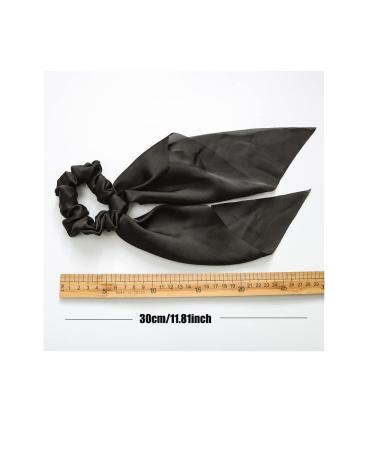 10pcs Silk Hair Scarf Scrunchies with Long Tails - Satin Bow Ponytail Holder for Women - Buy Online on GoSupps.com