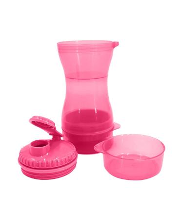 Lambo dog travel water bottle leakage-proof portable puppy dispenser |Double Seal Dog water cups for hiking traveling walking camping outdoor rosa