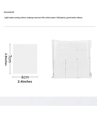 1200Pcs cotton pad eye care makeup remover wet compress nail polish remover diy lotion mask moisturizing and other basic hypoallergenic square cotton pad  - Buy Online on GoSupps.com
