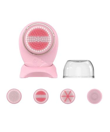 Abhi Sonic Vibration Facial Cleaning Brush - Deep Cleaning Exfoliation Blackhead Removal Wireless Charging 3 Modes - Pink - Buy Online on GoSupps.com