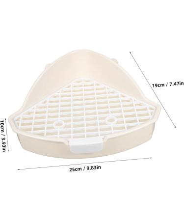 BESPORTBLE Rabbit Triangle Toilet Pet Litter Basin Pet Potty Guinea Pig Litter Tray Abs White 25.00X19.00X10.00CM White - Buy Online on GoSupps.com