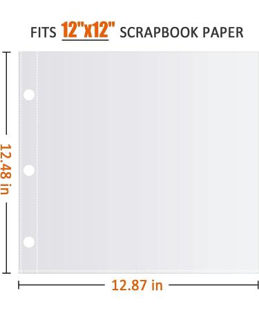 12x12 Scrapbook Page Protectors 50 Pack Scrapbook Refill Pages Protective Sleeves Heavyweight Fit Scrapbook Binder and 12x12 Photo Album Refill Pages 50 Pcs - Buy Online on GoSupps.com
