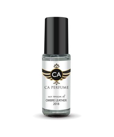 CA Perfume Impression of Tom F Ombre Leather 2018 For Women & Men Replica Fragrance Body Oil Dupes Alcohol-Free Sample Travel Size Concentrated Long Lasting Attar Roll-On 0.14 Fl Oz/4ml-X1