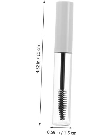 PLAFOPE 10pcs Eyelash Tube Eyelash Mascara Eyelash Brush Tubes Clear Mascara Tube Cosmetic White Plastic - Buy Online on GoSupps.com