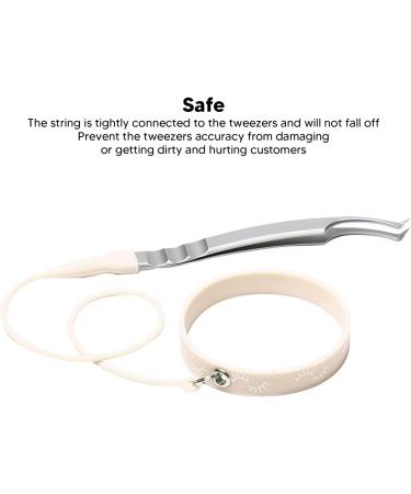 Tweezer Protector Wrist Strap Elastic Replaceable String Soft Silicone Static Free Lash Extension Tweezers Holder Bracelet for Salon (Beige) - Buy Online on GoSupps.com