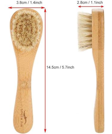 Filfeel Manual Facial Brushes - Wooden Handle Dry Skin Cleaning Tool | Exfoliating Facial Brush for Radiant Skin - Buy Online on GoSupps.com