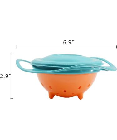 360 Rotatable Spill-Proof Toddler Gyro Bowl with Lid - Non Spill Feeding Baby Gyro Bowl - Buy Online on GoSupps.com