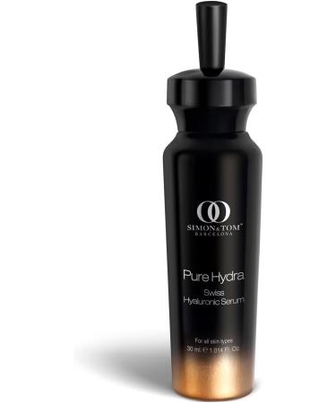 Simon&Tom Pure Hydra - Supreme Face Serum with Swiss Hyaluronic Acid - Rich in Vitamin C and Argan Stem Cells - Intensive Hydration Gel - For all skin types/30ml - Made in Spain - Buy Online on GoSupps.com