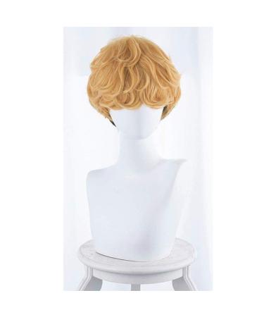 Hairpieces Anime Cosplay Rose Net Wigs HighTemperature Resistant Fiber Short Curly Hair Gradient 12 Inches