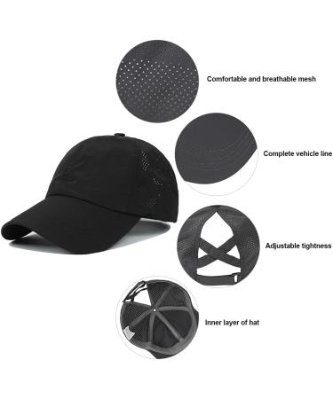 Yamee Baseball Cap for Summer - Adjustable Sun Protection Hat for Men & Women | Outdoor Sport Cap (Black 57-58cm) - Buy Online on GoSupps.com