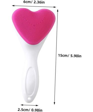  FRCOLOR FRCOLOR Love Cleansing Brush Women's Facial Cleansing Brush Exfoliating Facial Massage Brush Heart-Shaped Facial Scrubber Silica Gel Face Scrubber - Buy Online on GoSupps.com