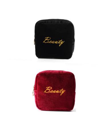 Lurrose plush cosmetics bag make-up bag Transparent make-up bag mini money exchange organizer travel cosmetic case Clear make-up bag mini-make-up kit travel aunt towel carrying bag picture 4 13*13*4cm
