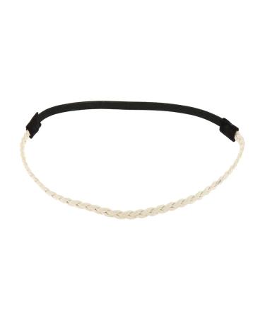 White ladies hair band - Suede simple and single -colored braided hair band velvet aspect - unit size thin headband - wedding vintage headband - original look boho hippie