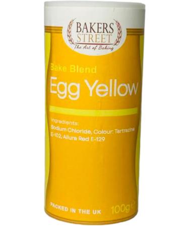 Bakers Street | Egg Yellow Food Colour Powder (100g X 2) | Use on Cake Surfaces Decorations or Colour Sugarpaste Fondant Icing Chocolate Buttercream Royal Icing Macarons and More