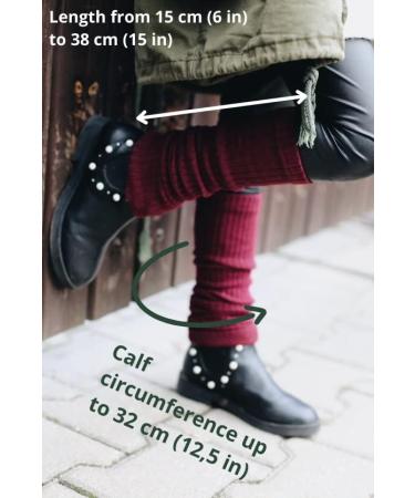 STEVEN Girl Cotton Calf Leg Warmers - Black | Warm & Comfortable Undersuits for Kids | Ribbed & Stylish | Ideal for Young Dancers - Buy Online on GoSupps.com