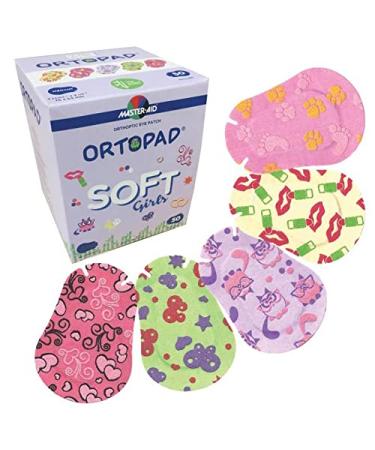 Ortopad Soft Bamboo Girls Eye Patches, 50/Box (Junior Size, 0-2 yrs) Textured Accents