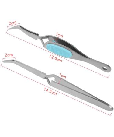 Beaupretty Tweezers Tweezer Pincher Prolong Clamp and Shaping Extensions Pusher Picker Multipopurse Rhinestone Eyelash Stainless Sticker Art Curved Tip Nail Cuticle Eyebrow Clip Ladies - Buy Online on GoSupps.com