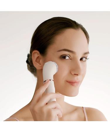 Braun FaceSPA Women s Beauty Set - Facial Epilator Beard Remover Cleaning Brush & Attachments - SE910 in White/Silver - Buy Online on GoSupps.com