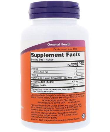 Now Foods CoQ10 400 mg - 60 Softgels | Heart Health & Energy Support - Buy Online on GoSupps.com