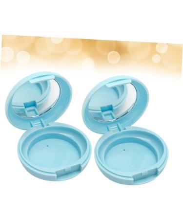 IWOWHERO DIY Makeup Powder Case 1 Set 2pcs powder compact container face powder container loose powder empty box powder puff 6.1x6.1cm Blue - Buy Online on GoSupps.com