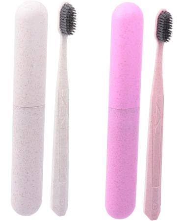 Minkissy 6-Pack Soft Toothbrush Set with Travel Case - Kids & Adults | Long Grip & Tooth Cleaning Tool - Buy Online on GoSupps.com