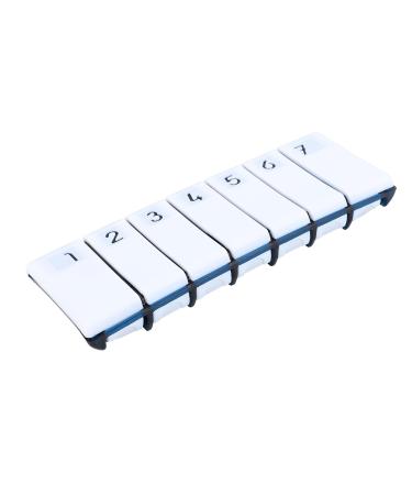 Weekly Pill Organizer Bisphenol A (BPA)-Free 7-Day Travel Pill Box with Snap-On Push-to-Open Design Small Pill Box Holds Vitamins Cod Liver Oil Supplements and Medication.
