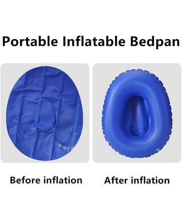 Air Inflation Bed Pan Washable Portable Elderly Inflatable Potty Anti Bedsore Toilet Urinal for Elderly Bedridden with Pump(2 pcs) - Buy Online on GoSupps.com