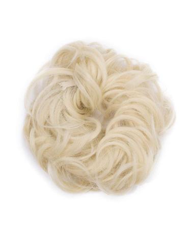 Synthetic Fungus Hair Curly Hair Extension Set Ponytail Hair Tail Wig Curly Hair China Bleach blonde