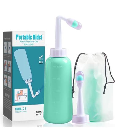 Snykes Postpartum Perineal Wash Bottle Portable Bidet -500ml Women Peri Recovery Postpartum Care After Birth Postpartum Clean New Mum Maternity Essentials for Travling Outdoor (Green 17 oz)