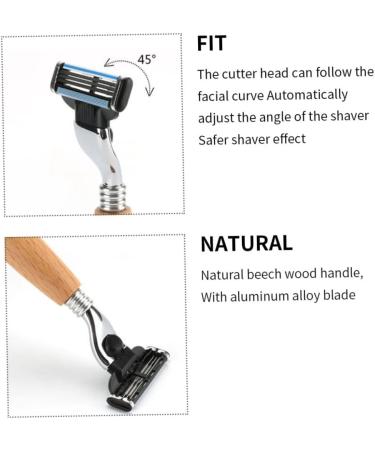 Safety Wood Handle Double Edge Shaver - Portable & Reusable Beard Cleaning Tool for Men & Women - Buy Online on GoSupps.com