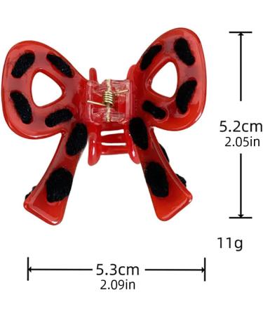 AJOIDR Bowknot Hair Clip Acetic Acid Claw Clip Hair Banana Barrettes Nonslip Jaw Clip Braid HairClaw for Women SideBangs Red - Buy Online on GoSupps.com
