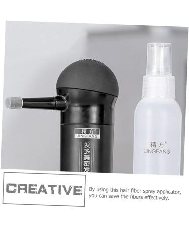 PLAFOPE 4 Pcs Silicone Nozzle Hair Fibers Pump Loose Powder Spray Powder Applicator Black - Buy Online on GoSupps.com