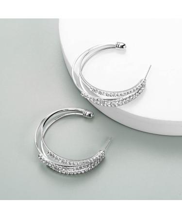 Lymphatic Activity Hoop Earrings Lymphatic Diamond Hoop Earrings Magnetic Earrings for Weight Loss Women Lymphvity Magnetic Therapy Earrings (2 Pairs-Q) - Buy Online on GoSupps.com