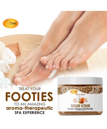 Buy SPA REDI Sugar Body Scrub - Milk & Honey 16 Oz | Exfoliating & Moisturizing Body Exfoliator for Smooth Glowing Skin | International Shipping Available - Buy Online on GoSupps.com