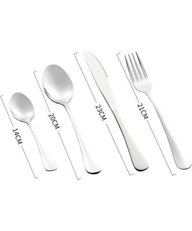 24 Piece Cutlery Set Stainless Steel Flatware Set with Knife Spoon Fork Service for 6 Dishwasher Safe Fork and Spoon HUAN TAI - Buy Online on GoSupps.com